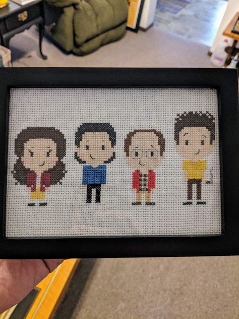 Seinfeld Cross Stitch, Seinfeld, Classic Tv, Needlepoint, Fiber Art, Cross Stitch Patterns, Cross Stitch, Embroidery, Sewing