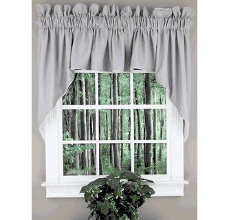 Emmett, 102"W X 36"L 3PC Lined Swag Set Waverly Curtains, Country Kitchen Curtains, Tie Up Shades, Swag Curtains, Window Valances, Curtains And Draperies, Curtain Styles, Gray Duvet Cover, Tab Curtains