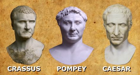 First Triumvirate_Marcus Licinius Crassus, Pompey the Great and Julius Caesar Battle Of Alesia, Marcus Licinius Crassus, Italian Mythology, First Triumvirate, Roman Republic, The Romans, Julius Caesar, Roman History, Roman Emperor