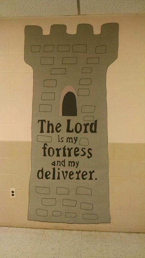 Mighty Fortress Vbs, Viking Table, Castle Vbs, Bible Bulletin Boards, Toddler Sunday School, Senior Hoco, Medieval Theme, Reformation Day, Bible Crafts Sunday School