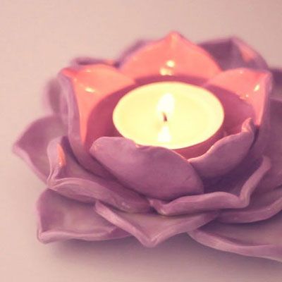 Tea Candle Holder, Clay Candle Holders, Lotus Candle Holder, Air Drying Clay, Lotus Candle, Tea Candle Holders, Clay Candle, Tea Candle, Diy Air Dry Clay