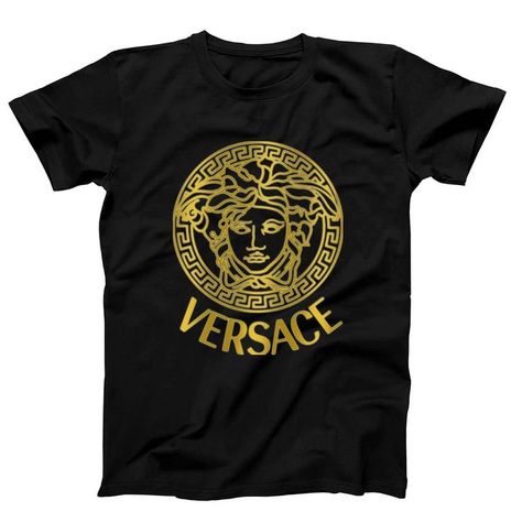 Versace T Shirt Men, Versace Mens Shirt, Versace Clothes, Versace Tshirt, Designer Tees, Versace T Shirt, Black Men Fashion Swag, Versace Logo, Custom Tee Shirts