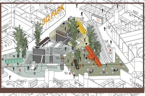 Placemaking of a Space Urban Analysis, Urban Design Concept, Concept Diagram, Chrysler Building, Diagram Architecture, Urban Spaces, Architecture Presentation, Architecture Plan, Urban Planning