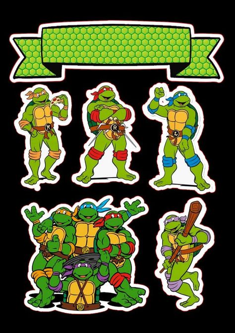 Ninja Turtles Printables, Ninja Turtle Birthday Theme, Ninja Turtle Pinata, Ninja Turtle Cake Topper, Ninja Turtle Decorations, Ninja Turtle Birthday Cake, Ninja Turtles Birthday, Mutant Ninja Turtles Party, Turtle Birthday Parties