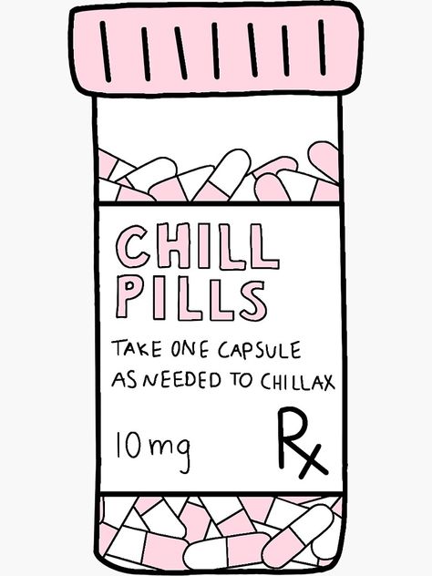 Pharmacy Art, Take A Chill Pill, Bottle Drawing, Pill Bottle, Arte Do Kawaii, Beer Pong Tables, Doodle Tattoo, Chill Pill, Pill Bottles