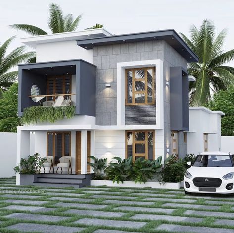 Small House Design Kerala, Lovely Aesthetic, Small House Layout, Architecture Presentation Board, Building Elevation, Kerala House Design, Kerala Houses, Model House, Architecture Model House