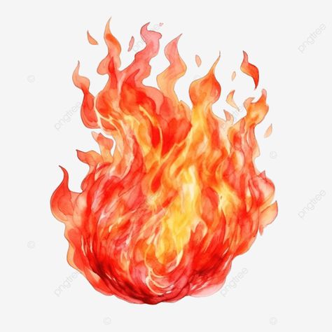 watercolor painted blazing red flame fire fireball illustration clipart Fireball Illustration, Flame Illustration, Fire Clipart, Flame Painting, Fire Drawing, Transparent Watercolor, Fire Hair, Drawing Clipart, Transparent Image