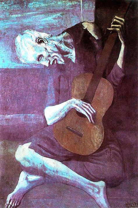 Pablo Picasso.  The Art from Siberia The Old Guitarist, Advanced Photoshop, Pablo Picasso, Art Reference Photos, Guitarist, The Old, Art Reference, Video Games, Old Things