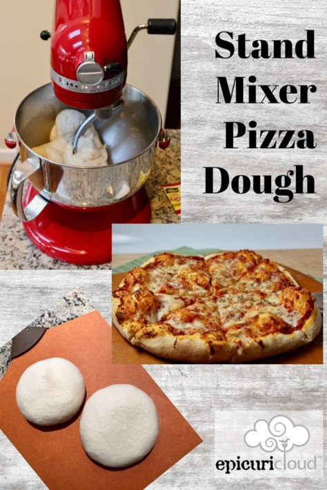 Pizza Dough Recipe Stand Mixer, Stand Mixer Pizza Dough, Kitchenaid Stand Mixer Recipes, Kitchenaid Mixer Recipes, Stand Mixer Recipes, Aesthetic Pizza, Kitchenaid Recipes, Best Pizza Dough Recipe, Kitchen Aide