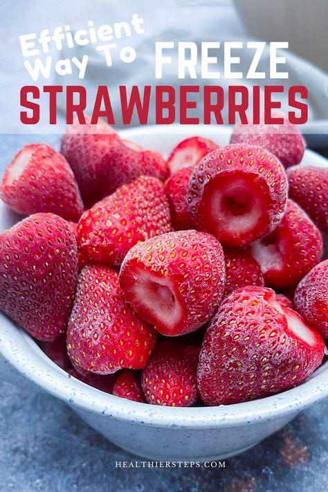 Nothing beats a freshly picked strawberry, as they are delicious. But the strawberry season is too short, and strawberries will spoil quickly. Thankfully, strawberries are freezer-friendly so come along and learn how to freeze strawberries. Freeze Fruit, Freeze Strawberries, Garden Strawberries, Freezing Strawberries, Grocery Hacks, Freezing Fruit, Freezing Vegetables, Money Frugal, Freezer Cooking