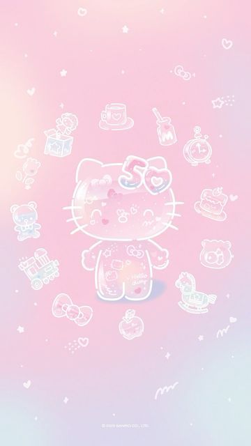 Hello Kitty on Instagram: "Happy Birthday, Hello Kitty! 🎂💞 We’re celebrating 5 decades of friendship with super sweet surprises leading up to Hello Kitty’s 50th Anniversary. Stay tuned for all the fun! ✨ #HelloKitty50th" Hello Kitty 50th Anniversary Wallpaper, New Years Hello Kitty Wallpaper, Hello Kitty 50th Anniversary, Happy Birthday Hello Kitty Image, Hello Kitty Retro Wallpaper, Hello Kitty Phone Wallpaper, Cat App, Y2k Hello Kitty, Hello Kitty Gifts