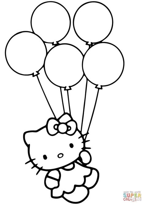 23+ Pretty Picture of Balloon Coloring Pages Balloon Coloring Pages Hello Kitty With Balloons Coloring Page Free Printable Coloring Pages #coloring #coloringpages  #coloringpagesforkids Hello Kitty Coloring Pages, Kitty Coloring Pages, Super Coloring Pages, Happy Birthday Coloring Pages, Hello Kitty Imagenes, Hello Kitty Colouring Pages, Images Hello Kitty, Birthday Coloring Pages, Heart Coloring Pages