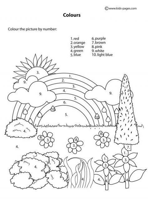 English Exercises, English Worksheets For Kids, English For Kids, English Lessons For Kids, English Activities, English Teaching, Color Worksheets, English Worksheets, Color By Number