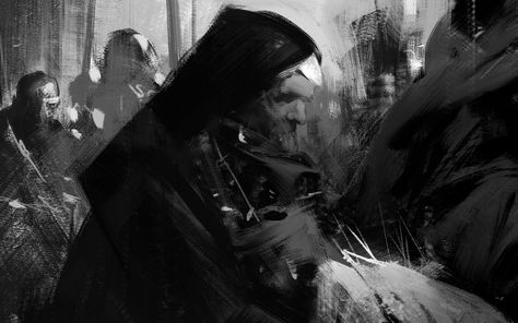 ArtStation - Dark ages, Jama Jurabaev Sergey Kolesov, Concept Artist Portfolio, Monochromatic Illustration, Jama Jurabaev, Environment Painting, Different Art Styles, Keys Art, Concept Art Character, Artist Portfolio