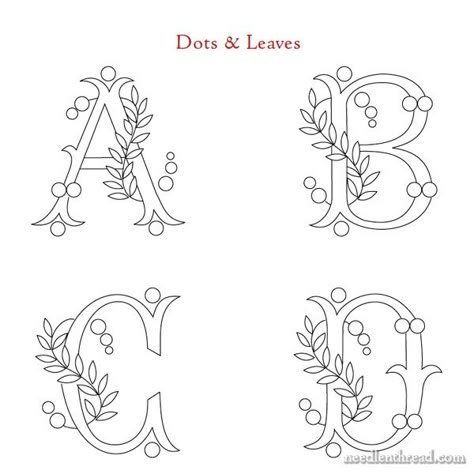 Favorite Monograms Design Collection Monogram Pattern, Embroidery Letter A Pattern, Alphabet Pattern Embroidery, Free Printable Monogram Letters, Alphabet Embroidery Patterns Letters Template, Embroidery Initials Letters Pattern, Embroidered Alphabet Letters Pattern, Hand Embroidery Letters, Monogram Template