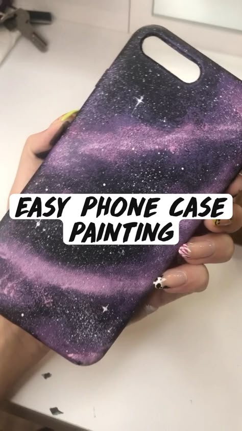 DIY Acrylic Phone case Painting Tutorial 
 • #acrylicpainting #phonecasepainting
 • #aurorapainting Iphone Case Diy Paint, Phone Back Painting, Cute Diy Phone Cases Paint Easy, Painted Covers Phone, Paintings On Phone Cases, Spray Paint Phone Case, Things To Paint On Your Phone Case, Diy Easy Phone Case Ideas, Painting On Transparent Phone Case