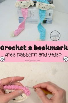 Crochet this cute and simple bookmark with this easy pattern! The cute animal amigurumi bookmark quick to make. This is the perfect gift for a bookworm! Perfect for small amounts of yarn. There is also a video tutorial in addition to the written pattern,. #crochetbookmark #amigurumibookmark #freecrochetpattern Crochet Written Patterns, Free Crochet Bookmark, Amigurumi Bookmark, Bookmark Pattern, Crochet Bookmark Pattern, Single Crochet Decrease, Crochet Bookmark, Animal Amigurumi, Tatting Tutorial