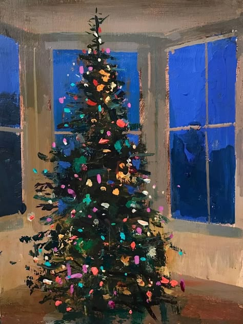 the art room plant: Jeremy Miranda Tree Art Illustration, Xmas Paintings, Olga Alexandrovna, All Shall Be Well, Julian Of Norwich, Grand Duchess Olga, Christmas Tree Art, Celebrating Christmas, Liminal Spaces