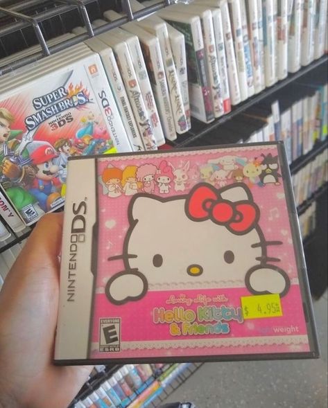 Cute Ds Games, Nintendo Switch Aesthetic, Switch Aesthetic, Aesthetic Hello Kitty, Kawaii Games, Nintendo Ds Games, Charmmy Kitty, Hello Kitty Aesthetic, Melody Hello Kitty