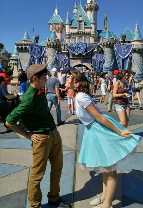 Peter Pan And Wendy Disneybound, Dapper Day Disneybound, Disney Couple Bounding, Disney Dapper Day Outfits Couples, Disneybounding Couples, Disneybound Outfits Couples, Disney Bound Couples Outfits, Disney Bound Couples, Disney Bound Outfits Couples