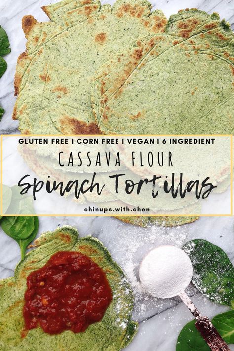 Spinach Tortillas, Spinach Tortilla, Gluten Free Wraps, Gluten Free Tortillas, Tacos Burritos, Gluten Free Vegan Recipes, Cake Vegan, Tortilla Recipe, Homemade Tortillas