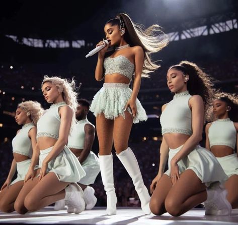 Ariana Grande Performance, Estilo Blair Waldorf, Dance Style Outfits, Ariana Grande Concert, Follow Me Instagram, Dangerous Woman Tour, Beautiful Evening Dresses, Ariana Grande Outfits, Preformance Outfits