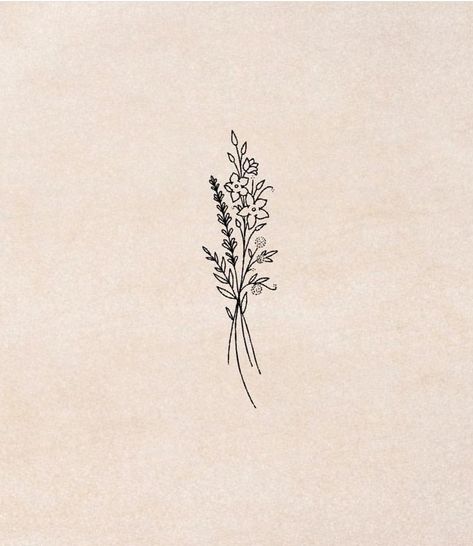 Authentic Self Tattoo, To The Ends Of The Earth Tattoo, Aesthetic Tatoos Woman, Simple Tattoo Women, Wildflower Drawing Tattoo, Unique Small Tattoo With Meaning, Simple Wildflower Tattoo, Boho Flower Tattoo, Simplistic Flower Tattoo