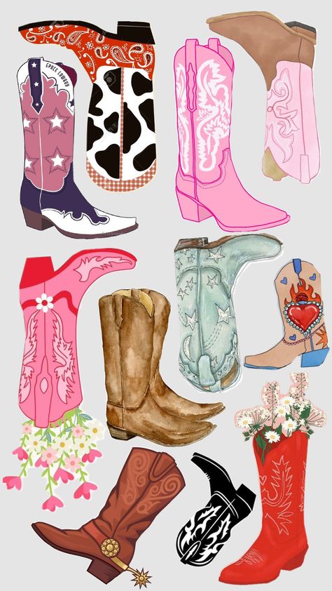 #bulletjournal Boots Wallpaper, Country Stickers, Country Backgrounds, Cowboy Aesthetic, Western Wallpaper Iphone, Cowgirl Aesthetic, Iphone Pictures, Apple Wallpaper, Scrapbook Journal