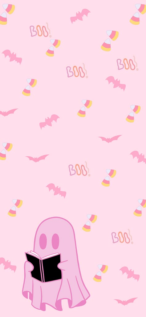 Pink Ghost Iphone Wallpaper Cute Pink Halloween Wallpaper Iphone, Pokemon Halloween Wallpaper Iphone, Kawaii Spooky Wallpaper, Pink Spooky Wallpaper Iphone, Aesthetic Pink Halloween Wallpaper, Halloween Girly Wallpapers, Cute Ghost Iphone Wallpaper, Cute Ghost Face Wallpaper, Halloween Pastel Wallpaper