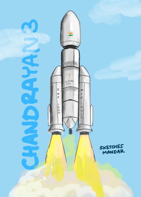 Chandrayan 3 Lettering Drawing, Space Day Drawing, Chandrayan 3 Rocket Drawing, Chandrayaan 3 Images Drawing, Chandrayaan 3 Rocket Drawing, Chandryaan3 Drawing, Chandryan3 Poster Drawing, Chandryan3 Poster, Chandrayaan 3 Successful