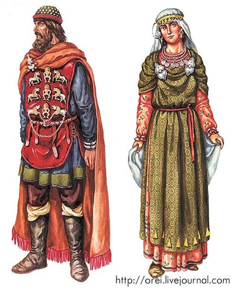 10th Century AD Slavs Serbian Clothing, Slavic Clothing, Historical Viking, Ancient History Archaeology, Early Middle Ages, Medieval World, Medieval Costume, Century Clothing, Medieval Clothing