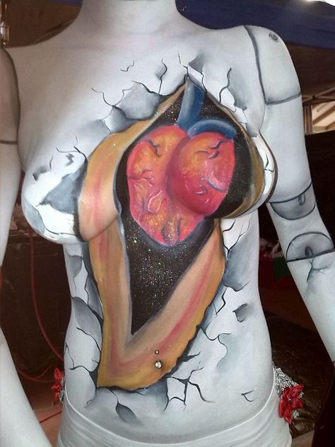 body painting_ Muñeca de porcelana, a la luna un deseo le pido ser humana.... Body Painting, Face Painting, Paint, Art