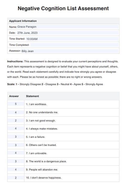 Negative Cognition List & Example | Free PDF Download Catastrophic Thinking, Anger Worksheets, Cbt Worksheets, Emdr Therapy, No One Understands, Improve Mental Health, Cognitive Behavioral Therapy, Coping Strategies, Blood Test