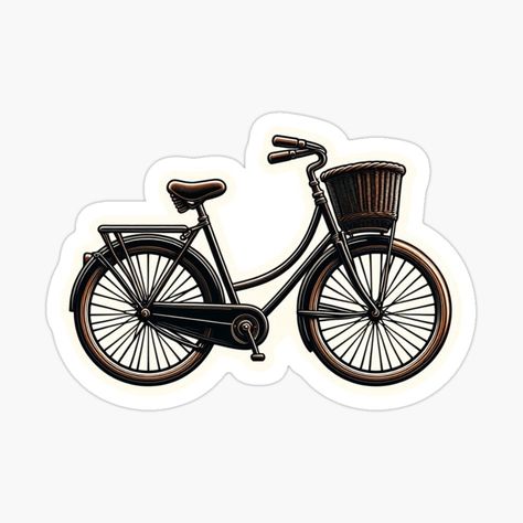 Get my art printed on awesome products. Support me at Redbubble #RBandME: https://www.redbubble.com/i/sticker/Timeless-Ride-Vintage-Bicycle-by-Lucky-Spring/164513012.EJUG5?asc=u Vintage Bicycle, Vintage Bicycles, My Art, Awesome Products, Bicycle, Art Prints, For Sale, Art