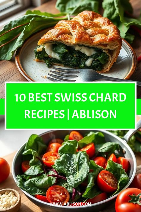 Amazing Swiss chard recipes await you, from savory sautés to hearty lasagnas—discover delicious ways to elevate this versatile veggie! Recipe For Swiss Chard, Swiss Chard Frittata, Chard Frittata, Chard Recipes Healthy, Swiss Chard Recipe, Rainbow Chard Recipes, Swiss Recipes, Swiss Chard Recipes, Chard Recipes