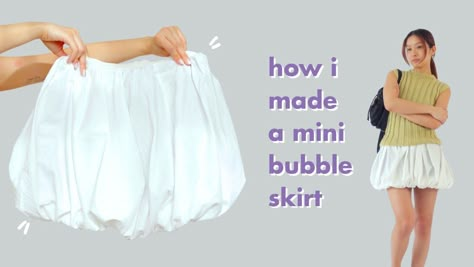 How To Make Bubble Skirt, Ballon Skirt Pattern, How To Make A Bubble Skirt, Bubble Skirt Tutorial, Diy Bubble Skirt, Balloon Skirt Pattern, Bubble Skirt Pattern, Chubby Outfits, Idea For Dress