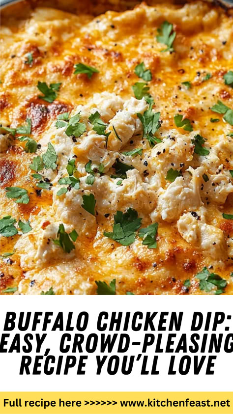 Discover how to make a creamy and spicy Buffalo Chicken Dip that's sure to be a hit at your next gathering. Buffalo Chicken Dip Crock, Buffalo Chicken Dip Oven Recipes, Buffalo Chicken Dip No Crock Pot, Texas Pete Buffalo Chicken Dip, Cast Iron Buffalo Chicken Dip, Buffalo Chicken Dip With Blue Cheese, Buffalo Chicken Dip Oven Easy, Franks Red Hot Buffalo Chicken Dip, Buffalo Chicken Crescent Rolls