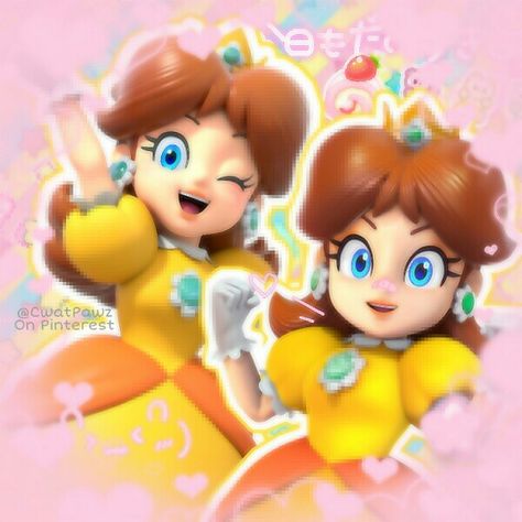 Crwedit me!! If yu repost give me creditz!! 🍌🌈 Mario Princess Daisy, Daisy Costume, Luigi And Daisy, Super Mario Princess, Mario Fan Art, Nintendo Princess, Toro Inoue, Princess Daisy, Princesa Peach