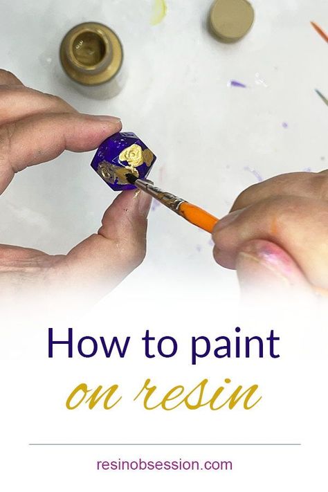 Learn the technique to painting on resin. . . . . #resin #resinobsession How To Paint On Resin, Diy Epoxy Jewelry, Writing On Resin, Resin Coloring Techniques, Paint On Resin, Resin Drawing, Success Painting, Painting On Resin, Acrylic Paint On Plastic