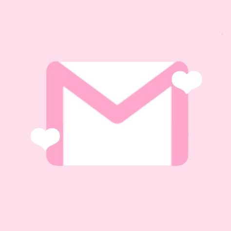 My Melody App Icons Pink, Phone Pink Icon, Pink Gmail Icon, Phone Icon Pink, Pink Phone Theme, Gmail Icon, Pink Apps, Heart App, Kawaii App