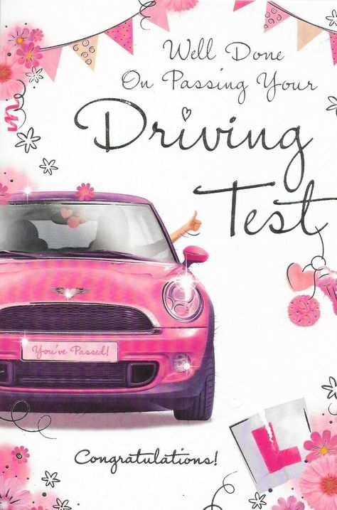 Passed Driving Test Card, Passing Your Driving Test, New Job Survival Kit, Driving Test Card, Driving Exam, Congratulations Images, Manifest Board, Drivers Test, Passed Driving Test