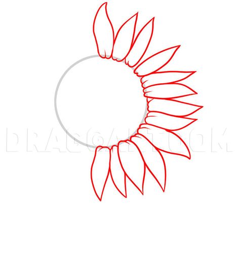 Minimalist Flower Drawing, Sunflower Mural, Draw A Sunflower, Trin For Trin Tegning, Sunflower Sketches, Painting Sunflowers, Child Drawing, How To Draw Flowers, Sunflower Drawing