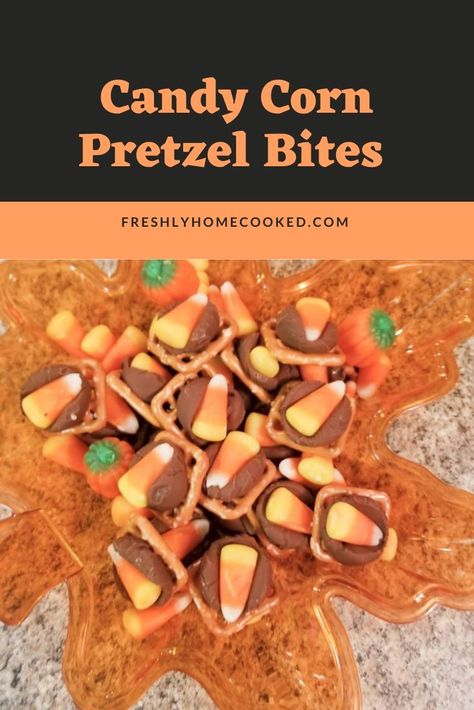 Candy Corn Pretzel Bites, Corn Bites Recipe, Corn Bites, Homecooked Recipes, Pretzel Roll, Pretzel Rolls, Homecooked Meals, Recipe Board, Food Heaven