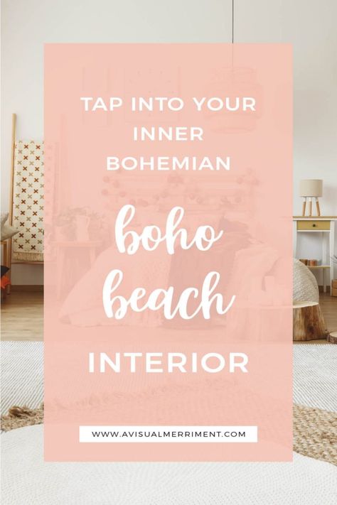 How to Tap into Your Inner Bohemian with a Beach Boho Interior | A Visual Merriment Bedroom Cabinet Ideas, Boho Mantle, Bohemian Beach Decor, Boho Beach Bedroom, Boho Beach House, Boho Style Interior, Bohemian Interiors, Modern Style Bedroom, Beach Interior