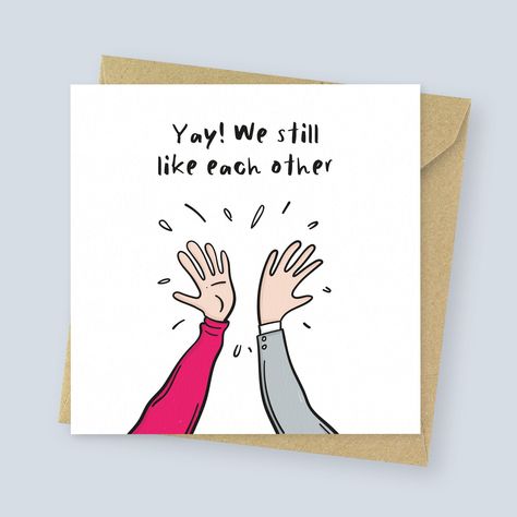 Still like each other funny Valentines card // Anniversary card for her, for him, for boyfriend, for girlfriend, for fiancé, husband, wife Funny Valentines Card, Planet Birthday, Funniest Valentines Cards, Funny Anniversary Cards, Card Anniversary, Anniversary Funny, Funny Valentines, Diary Ideas, Valentines Card