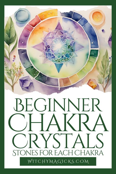 Start your journey into crystal healing with this guide to beginner chakra crystals. Discover the best stones for balancing and aligning each chakra, from root to crown, and learn how to harness their energies for holistic well-being. Perfect for anyone new to crystal healing and chakra work."  #ChakraCrystals #BeginnerCrystalHealing #ChakraBalancing #CrystalTherapy #EnergyHealing #HolisticWellness #SpiritualJourney #Chakra #CrystalMagic #StoneMagic #WitchyMagicks Crystal For Root Chakra, Chakras For Beginners Crystals, Chakras For Beginners Learning, Chakras For Beginners, Chakra For Beginners, Chakra Work, Energy Centers, Cleansing Crystals, Crystals Healing Properties