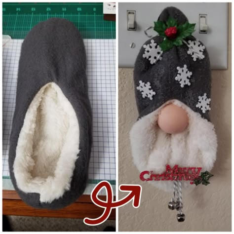 Dollar Tree Mop Gnome Diy, Slipper Gnomes, Cottagecore Crafts, Gnome Ideas, Gnome Crafts, Tree Gnome, Crafty Morning, Crafty Decor, Folding Origami