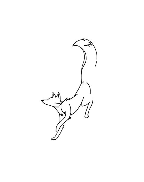 Fox Running Tattoo, Black And White Fox Tattoo, Fineline Fox Tattoo, Fox Outline Tattoo, Minimal Fox Tattoo, Fine Line Fox Tattoo, Minimalist Fox Tattoo, Fox Drawing Reference, Sleeping Fox Tattoo