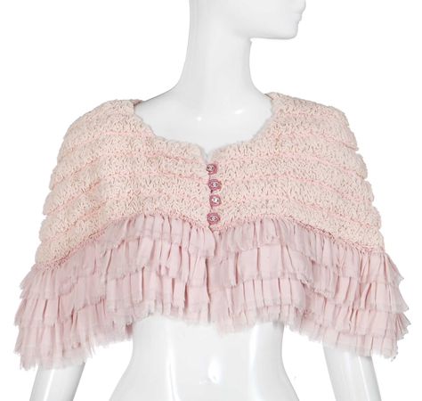 Lot 6 - A Chanel pale pink chiffon capelet, Chiffon Capelet, Party World, Pink Chiffon, Lots For Sale, John Galliano, Pale Pink, Passion For Fashion, Design Trends, Fashion Inspo