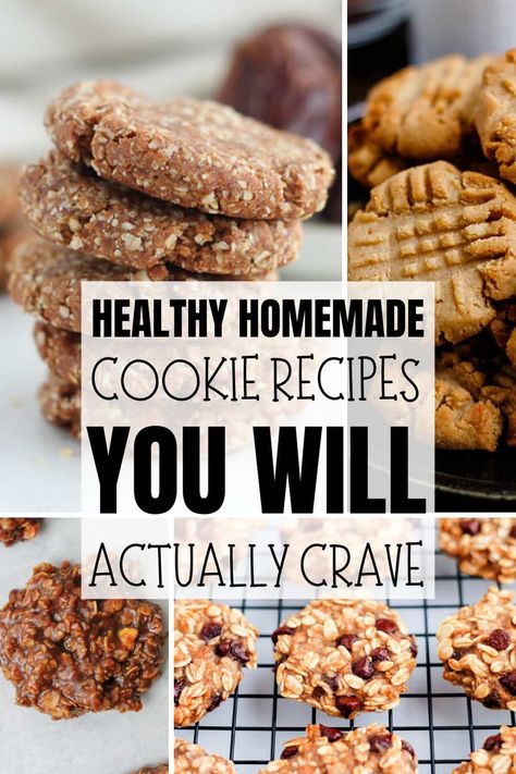 These are the best clean eating healthy cookie recipes. Perfect for kids or healthy meal prep, these recipes range from banana oatmeal to healthier chocolate chip and peanut butter. Lots of gluten free options too! Best Healthy Cookie Recipes, Heart Healthy Oatmeal Cookies, Healthy Butter Cookie Recipe, Healthy Cookie Recipes Clean Eating, Clean Cookie Recipes, Heart Healthy Cookies, Healthier Cookie Recipes, Gut Healthy Cookies, Healthier Cookies